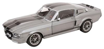 FREESTYLE KK Maßstab Ford Mustang Shelby GT500 Eleanor 1967 Grau Fertigmodell 1:12 Metallic/Schwarz (KKDC120171)