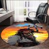 Captain Jack Sparrow Print Round Rug, Washable Floor Carpet, For Entryway Dorm Laundry Room Office Study, Home Decor Birthday Christmas Gift