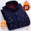 Men Thick Warm Plaid Shirt Winter Thermal Fleece Lined Long Sleeve Button Down Casual Flannel Top Business Checkered Style