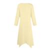 Rochie Midi Casual de Modă pentru Femei, cu Gât Rotund, Mânecă Lungă, Culoare, Tiv Neregulat