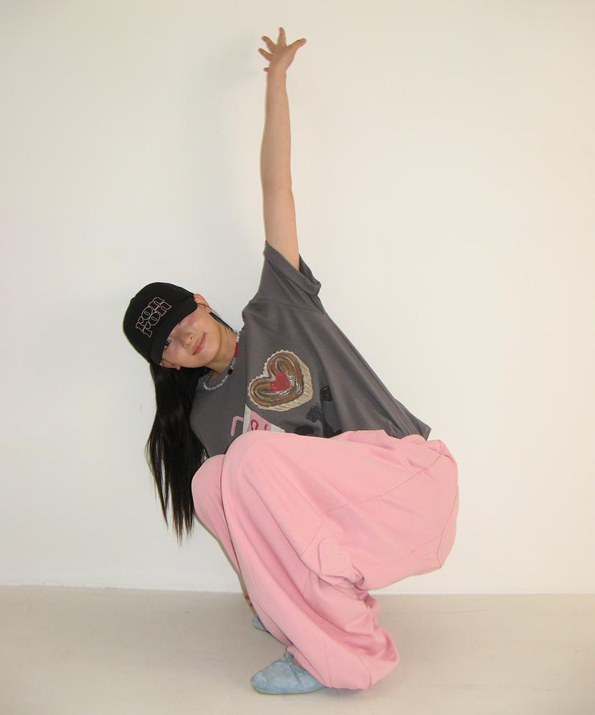 RONRON Mini Heart Balloon Jogger Pants Soft Pink