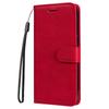 For Google Pixel 7a Case Solid Color Leather Mobile Cover Wallet Stand with Strap