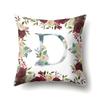 Polyester Pillowcase American Retro Flower Plant 26 English Letter Cushion Cover Car Pillowcase