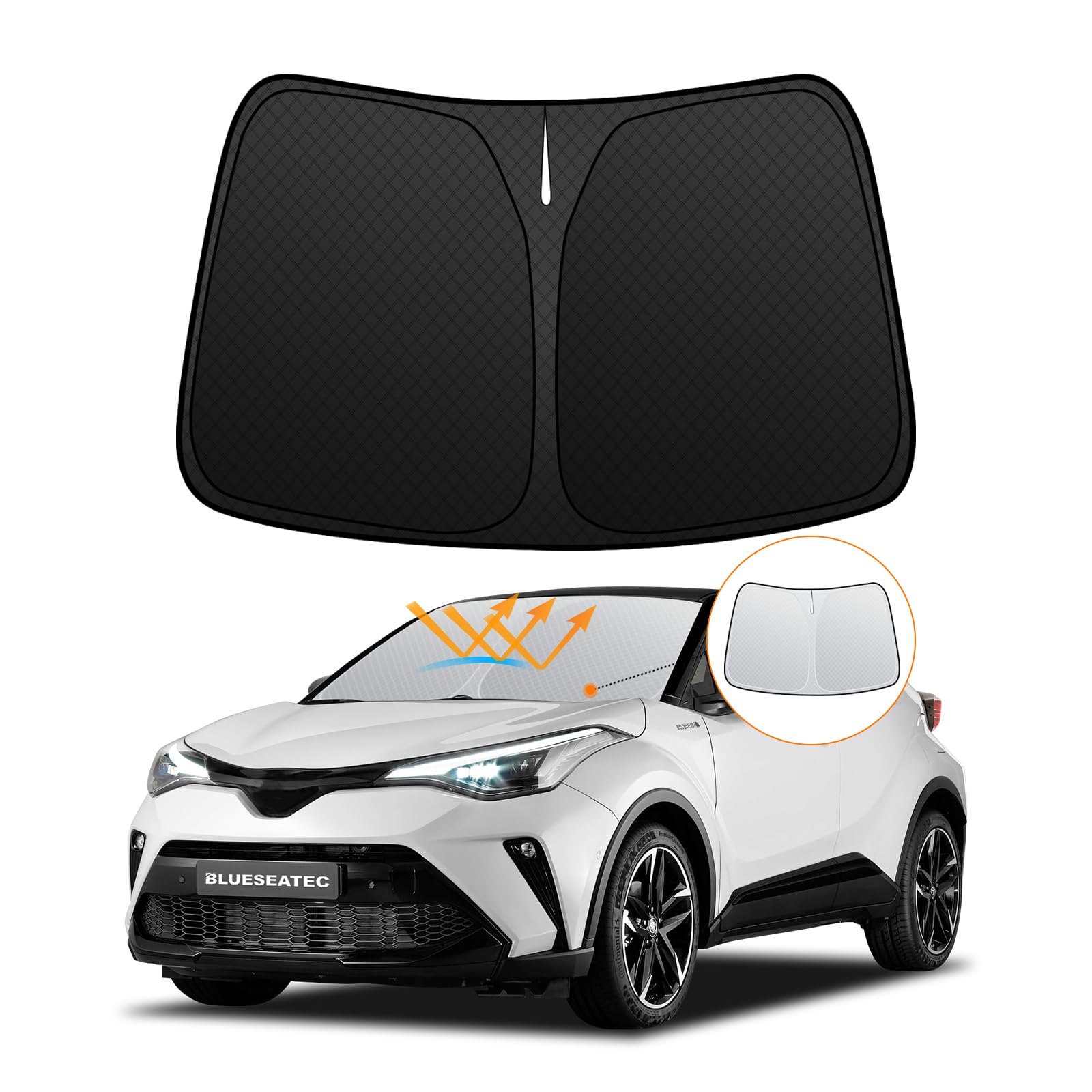 

Toyota Windshield Sunshade 50 December 2016 UV Light Heat Summer UV Easy Installation and Includes Storage Bag [Enhanced Edition] C-HR (10 Series,