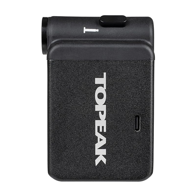 Topeak E-Booster Digital Electric Pump with Digital Gauge for Bicycle Tires, Black