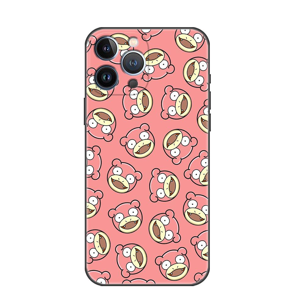 Pouzdro pro Apple iPhone 14 11 13 7 12 Pro 7 XR XS Max 8 Plus 6 14Pro 13Mini Černé Měkké Telefonní Coque Pokemon Pikachu Kreslený