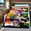 1pz Coperta in Flanella con Stampa Son Goku, Alta Qualità per Tutte le Stagioni, Decorazione per la Casa, Calore e Comfort, Perfetta per Regali di Natale