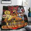 1PC Fnaf Celebration Custom Name Patterned Flannel Blanket Suitable For All Seasons For Home Decor Warmth And Comfort Gifts Holiday Present