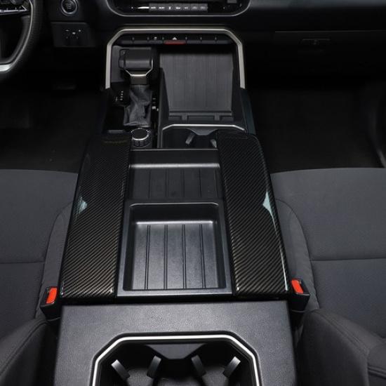 ABS Carbon Fiber Center Console Armrest Box Cover For Toyota Tundra/Sequoia 22+