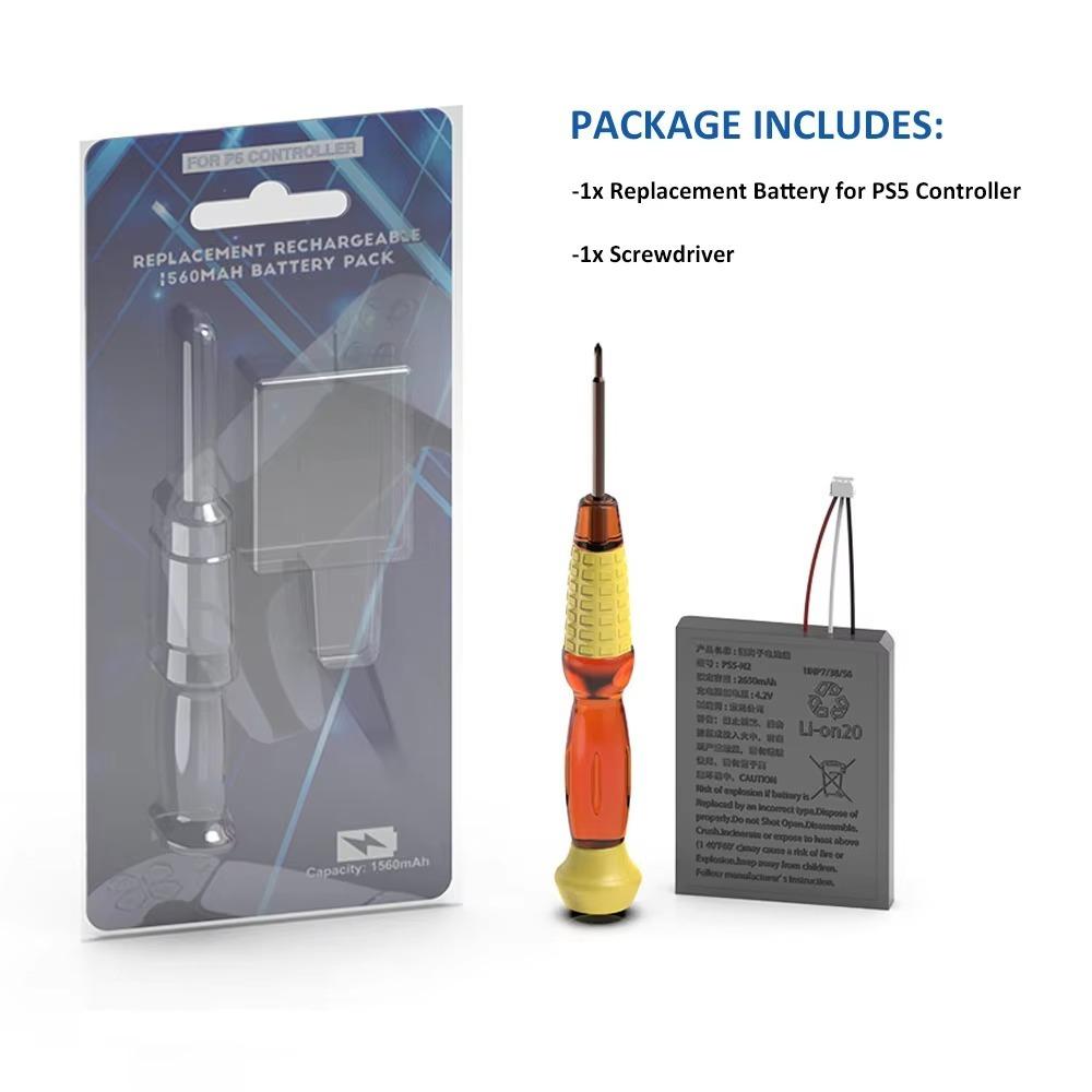 

Сменный комплект 1560 мАч, блок питания, зарядное устройство для контроллера PS5, аккумуляторная батарея для джойстика PS5, батарея JYS-P5141 Package size:4*8.6*2cm оранжевый/жёлтый