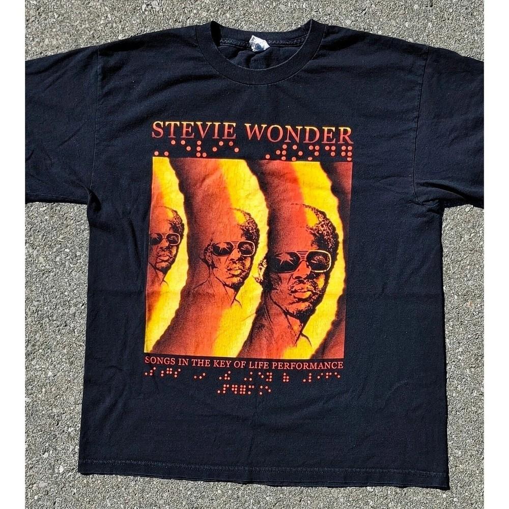 Stevie Wonder Tour AAA Alstyle Short Sleeve Black All Size Shirt TU151 Unisex T-Shirt M