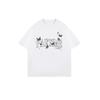Oversized T Shirt Black Paetme Butterfly And Star Print Casual Wear