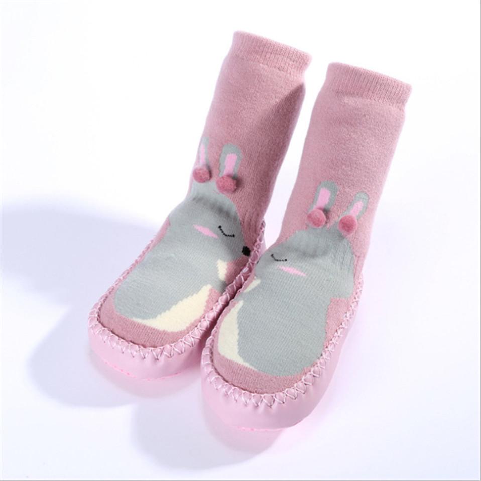 Indoor Sock Newborn Baby Socks Winter Thick Terry Cotton With Rubber Soles Infant Animal Funny Sock