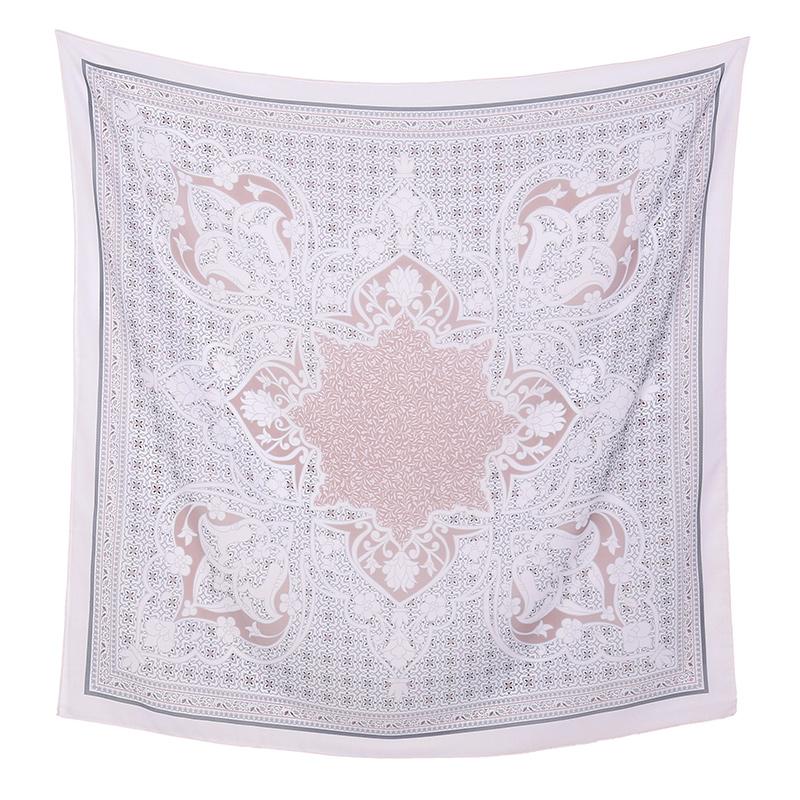 Malaysia Floral Printed 110 Square Scarf Muslim Hijab Women Elegant Shawls Ladies Casual Headscarf Turban Kerchief  Wholesale