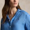 Polo Ralph Lauren Ss24 Solid Logo Embroidered Loose Long Sleeve Shirt Women shirts Blue WMPOSHTNDO20615-400