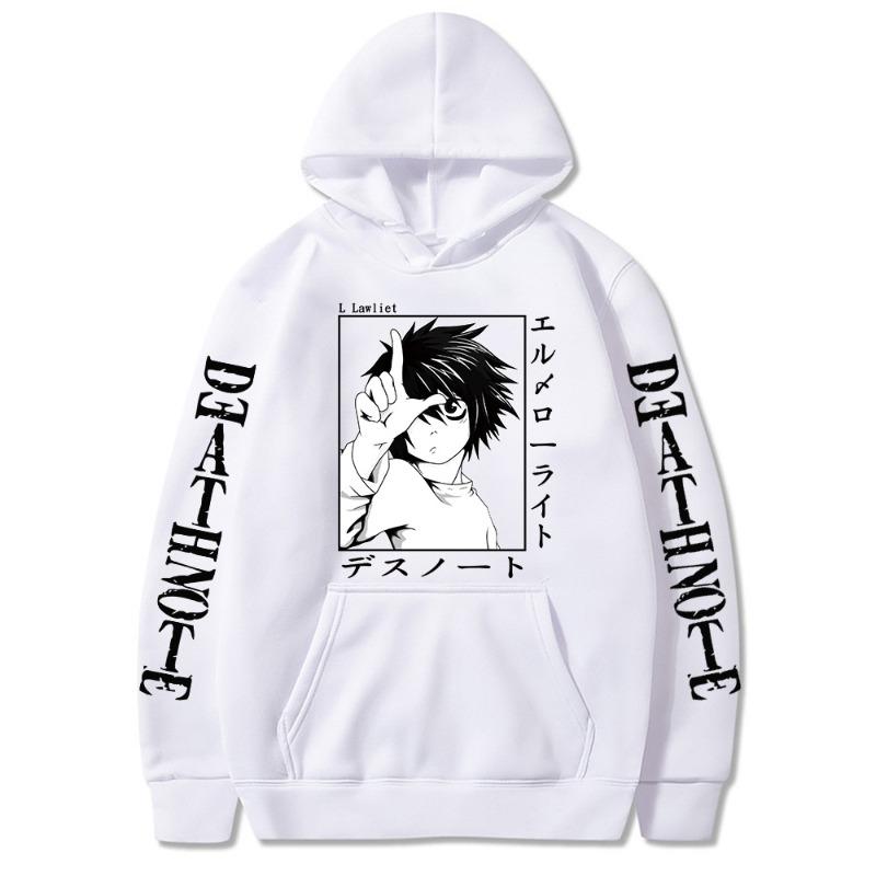 Japanese Animation Death Note Autunm Printed Men's Hoodie Hoody Clothes Vintage Casual Unisex Long Sleeve Pullovers