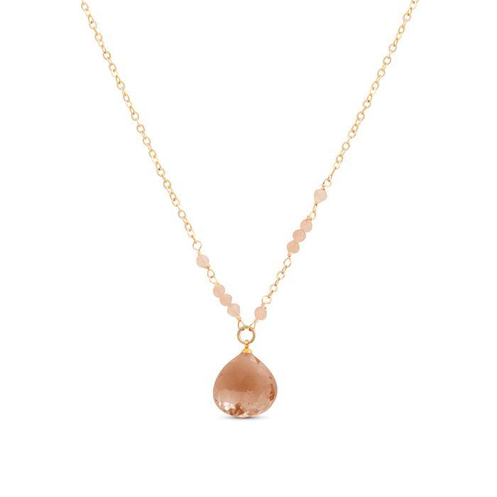 Collier - Zoqoyi - Alliage Plaqué Or Jaune 18 Carats - Quartz Fumé - Taille Unique - Femme