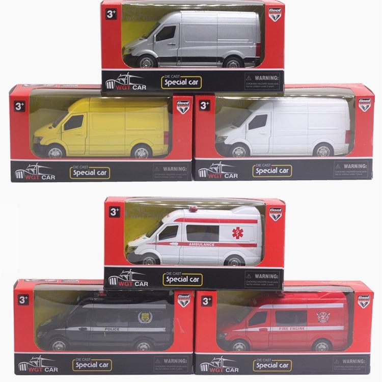 1:32 Simulation Ambulance Alloy Car Model, Commercial Vehicle Police Car Fire Engine Car Toy Car