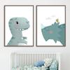Nordic Cartoon Art Decoration Dinosaur Alphabet Poster for Wall Decoration of Kindergarten Children's Room
