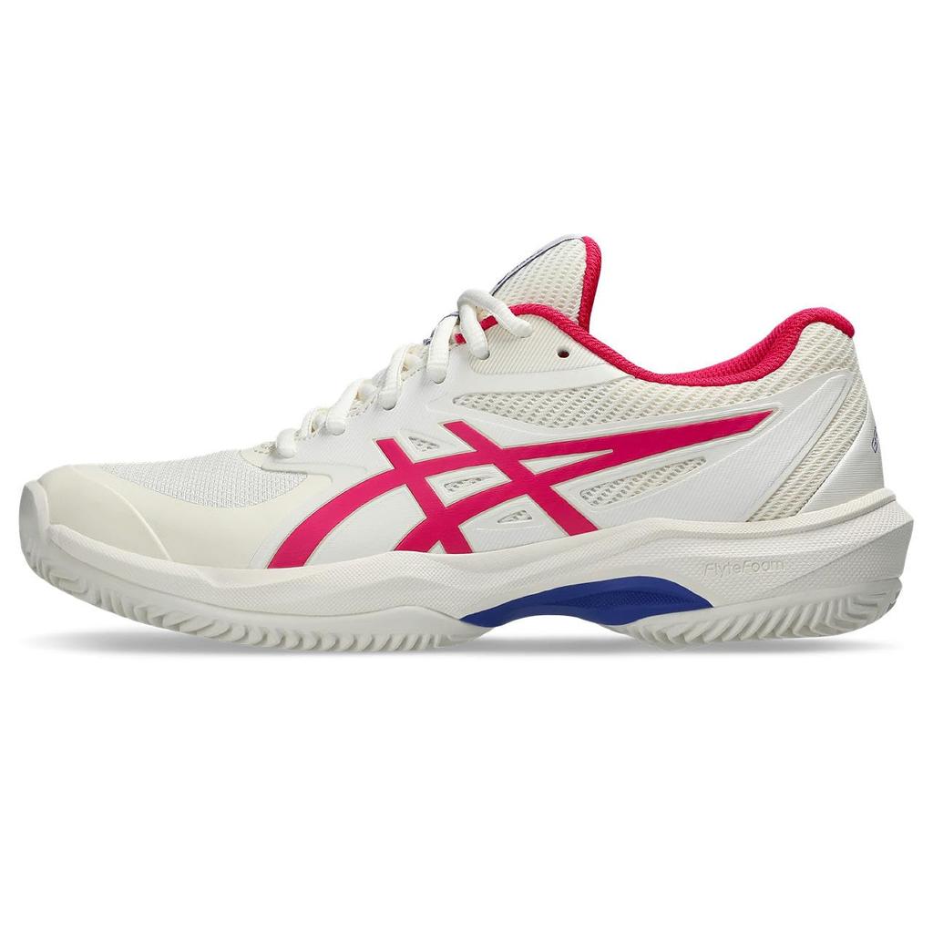 Asics GAME FF Tennis Size 102 Size Cm CLAY/OC Shoes, 1042A282, Women's, (Cream/Bright Rose), E, 24.5