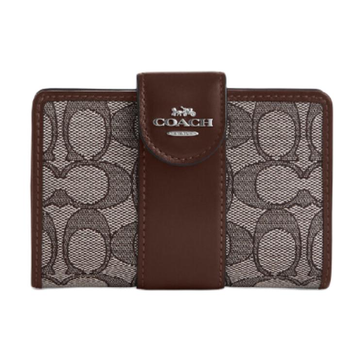 

Coach Corner Zip 13 Signature Horse And Carriage Logo Leather Wallet Women wallet Maple-Red CU987-SVS8S Maple Red