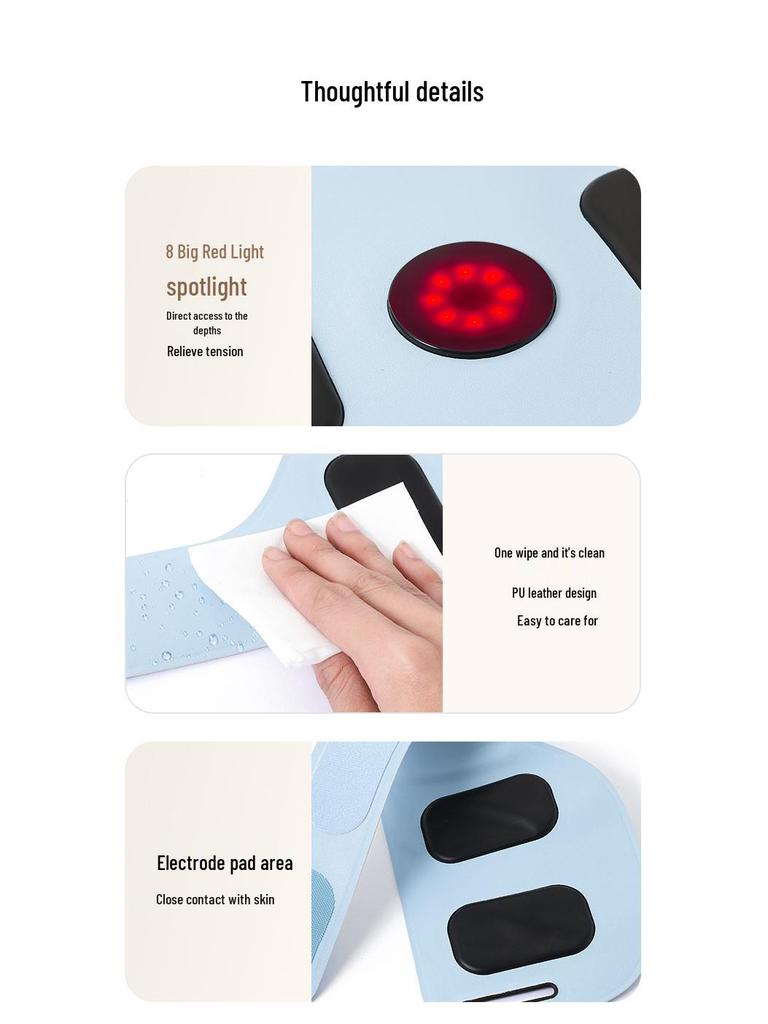 Smart EMS Waist & Arm Hot Compress Massager: Constant Temperature Microcurrent Device for Home Exercise & Relaxation