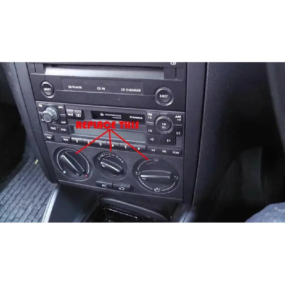 Replacement Part Heater AC Control Dial Round Knob Black For VW Golf Jetta Bora MK4 1.8T 2.0 TDI