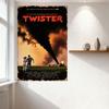 Twister Movie Poster Tin Sign Vintage Metal Plaque 1990s Tornado Scene Art for Home Bar Cafe Man Cave Decor