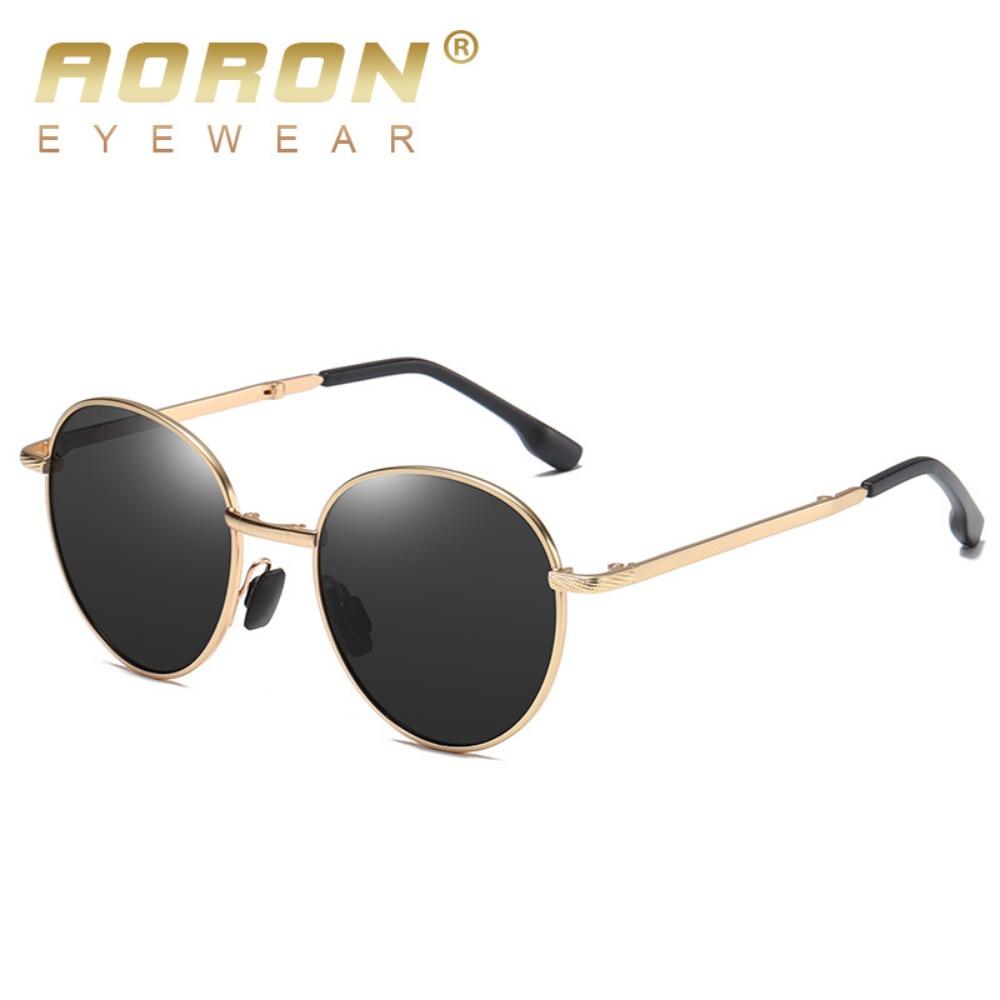 aoron Folding Polarized Sunglasses Fashion Round Frame Colorful Sunglasses Sunglasses Glasses