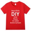 Kids Clothes Customized T Shirts for Boys Girls 100%Cotton Short-sleeve Shirt Tees Tops Personalized Team Logo Graphic T-Shirt
