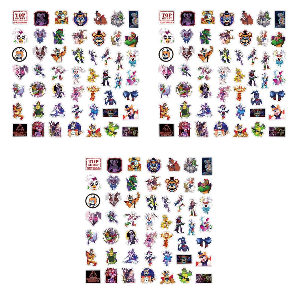 Terrifyingly Awesome Fnaf Security Breach Horror Game Stickers Set 50pcs