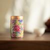 Ceramic Flower Enamel Tea Canister Mini Chinese Style Empty Tea Tin Can Versatile Moisture-proof Tea Packaging Box