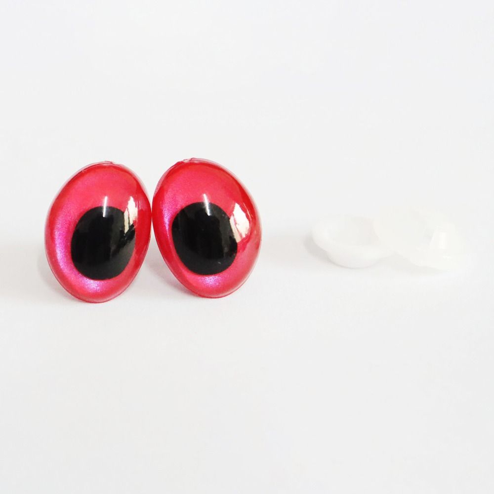 20pcs(10pairs) Colorful Oval Shape Safety Eyes DIY Craft Round Animal Eye 3D Doll Eyes Amigurumi Toys Making Accessories