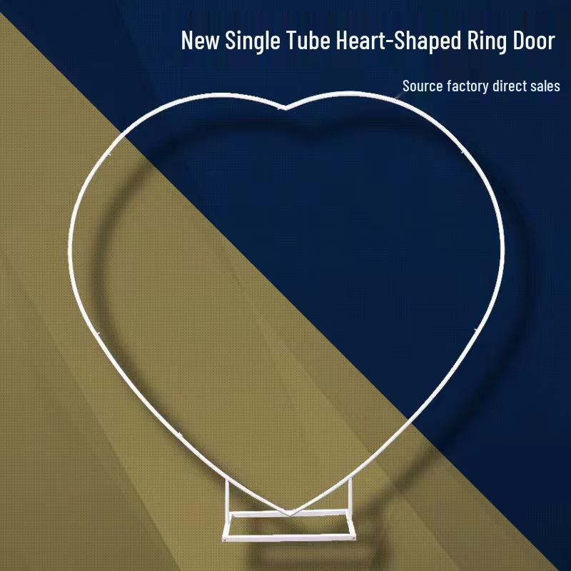 Heart-Shaped Wrought Iron Wedding Arch for Outdoor Events золотистый