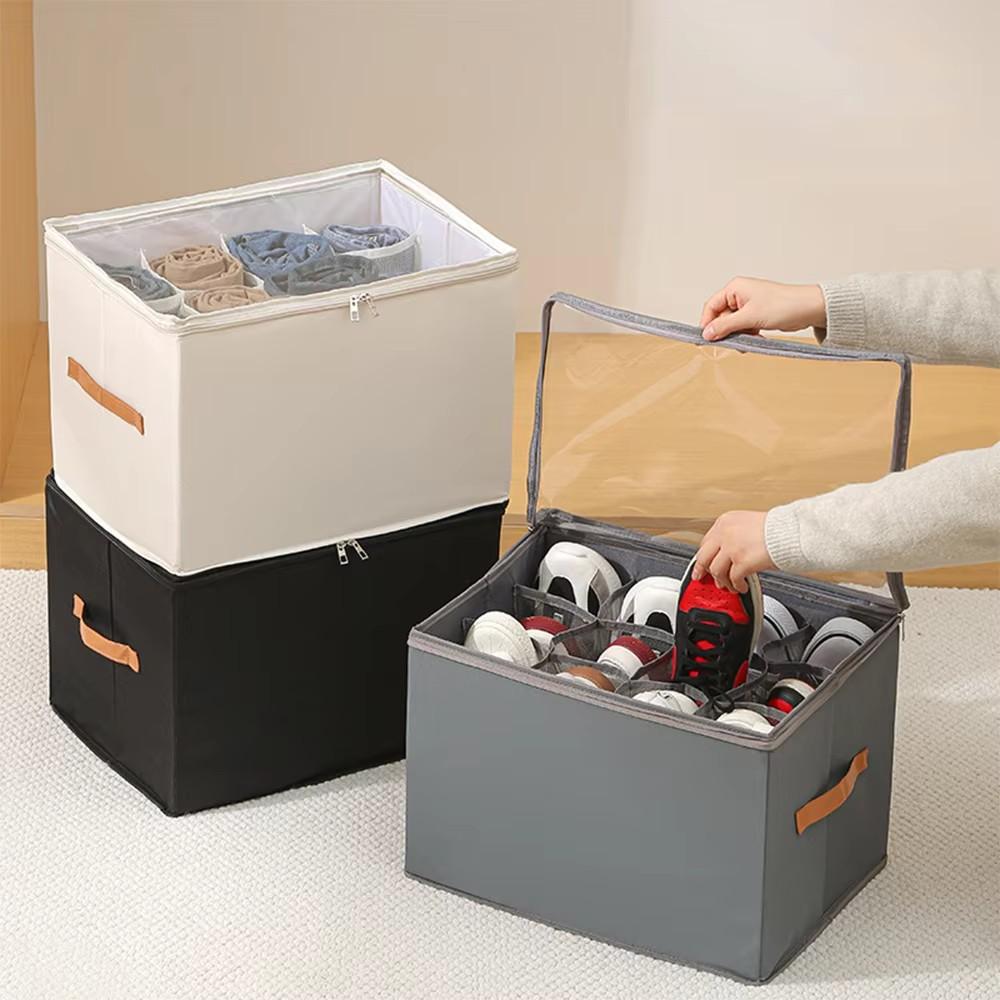 Foldable Shoe Storage Box Dust-proof shoe organizer Multi-function Home Storage Box Used for Wardrobe Sorting and Storing Sock