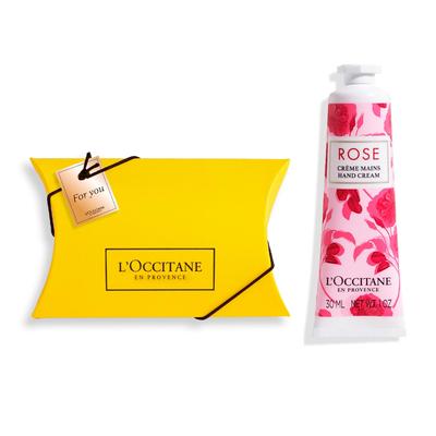 Rose Hand Gift Perfect for and L'OCCITANE Cream, 30mL, Box, Birthdays, Farewells, More.
