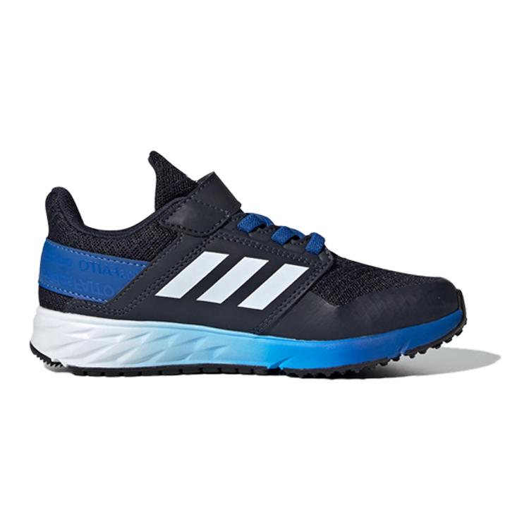 adidas Fortafaito Slip Resistant Low Top Kids' Running Shoes Black Blue White Kids' EE7313