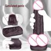 Realistic Black Man Penis Simulator Female Masturbator - Soft, Thick, Manual Thrusting for Intense Orgasms