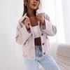 New Winter Simple and Fashionable Solid Color Single-breasted Solid Color Woolen Coat for Women