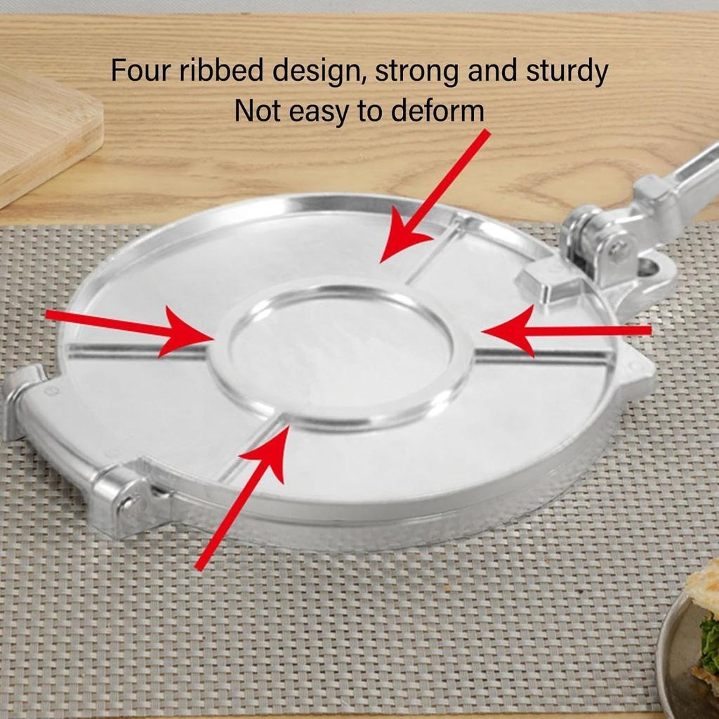 MZMSBAO Tortilla Press, Taco Press, Aluminum Tortilla Maker with Heat-Resistant Plate, Cooking Utensil, Homemade Tortilla Pie Dish, Egg Roll, Baking,