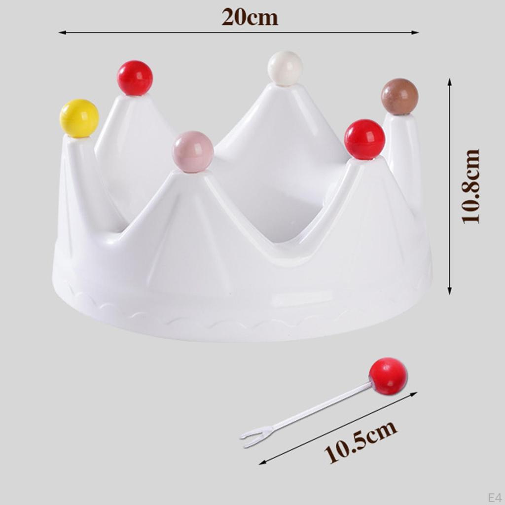 Crown Fruit Plate Candy Serving Photo Props Tray Decoration for Dining Room Table