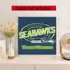 Seattle Seahawks Customize Your Name Diamond Painting Round Diamond Rhinestones Mosaic Diamond Embroidery Wall Paintings Rhinestones Gift Frameless