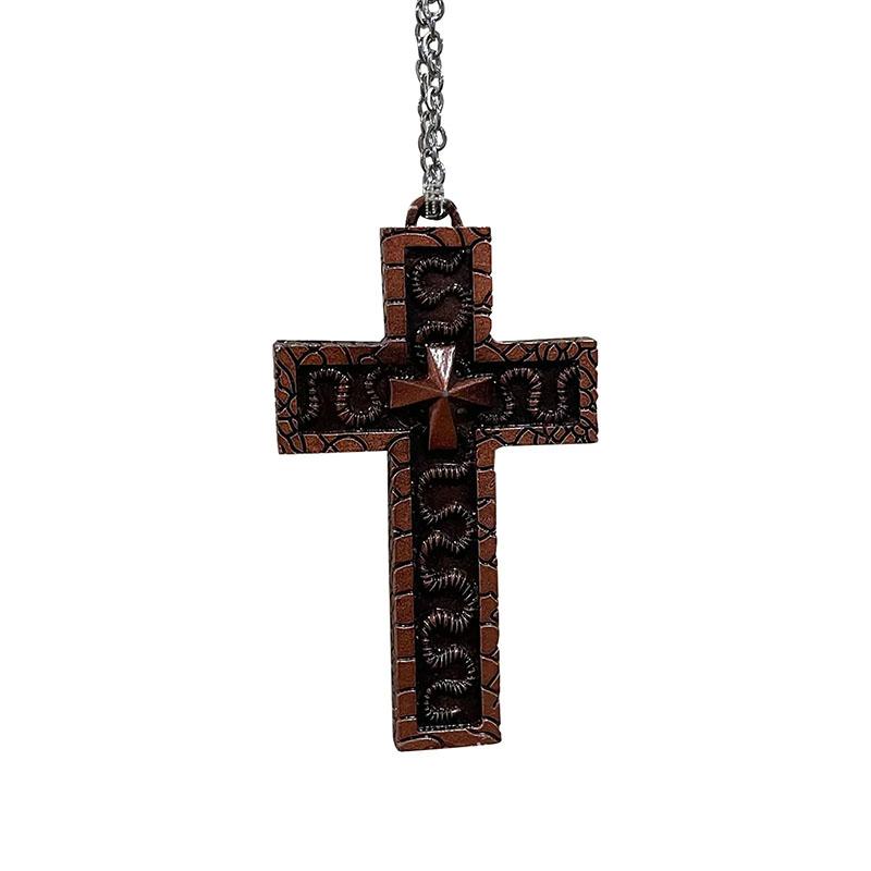 New Exquisite Silver Cross Pendant with Secret Compartment Retro Cross Shaped Necklace Fashion Design Pendant Necklace Jewelry