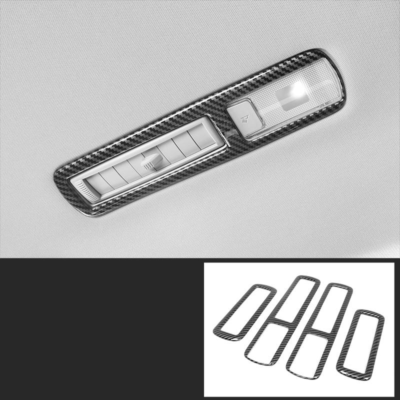 For Toyota Highlander XU70 Refit   2022 Car Carbon Fiber Interior Mouldings Gear Panel Cover Frame Accessories For