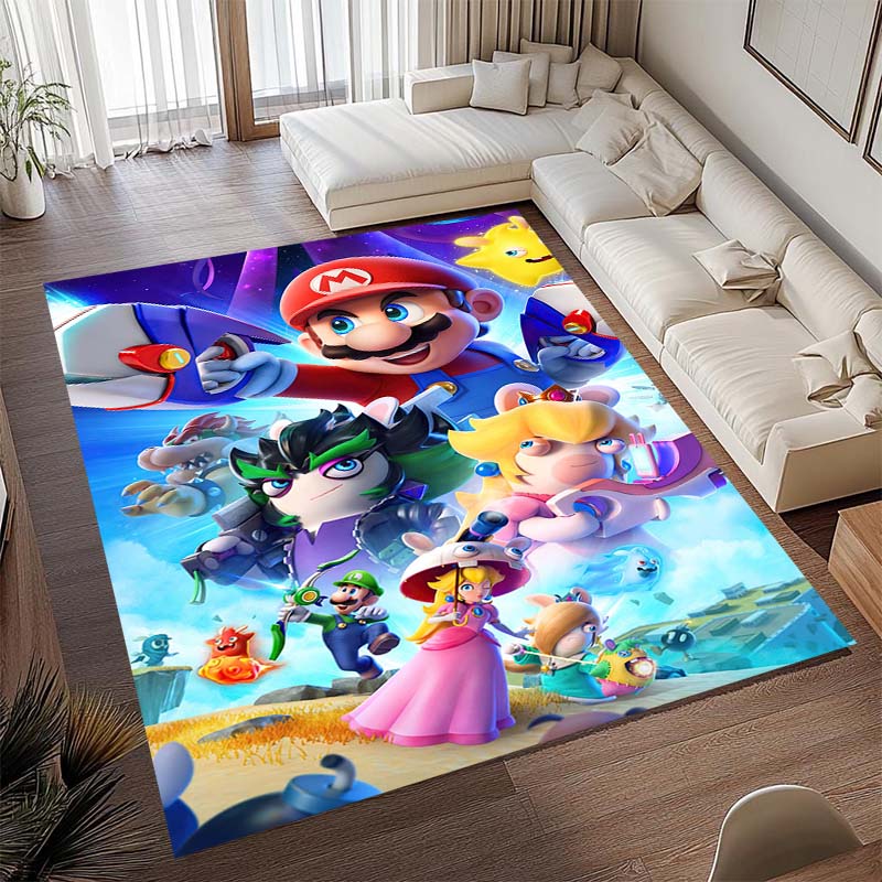 The New 2026 Super Mario Bros. Rug Is Suitable for Home Décor In Game Rooms, Bedrooms, Living Rooms, Sofa Areas, and More.