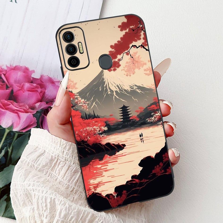 Für Tecno Spark 7 Hülle KF6 KF6j KF6i Abdeckung Niedliche Mode Katze Blume Weiches Silikon Schutzhülle Für Tecno Spark 7P 7T Spark7 Pro Capa