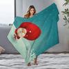 Cozy Throw Blanket Christmas Santa Claus Festive Holiday Decor Soft Warm Flannel Fleece Gift Home Bedroom Living Room Dorm