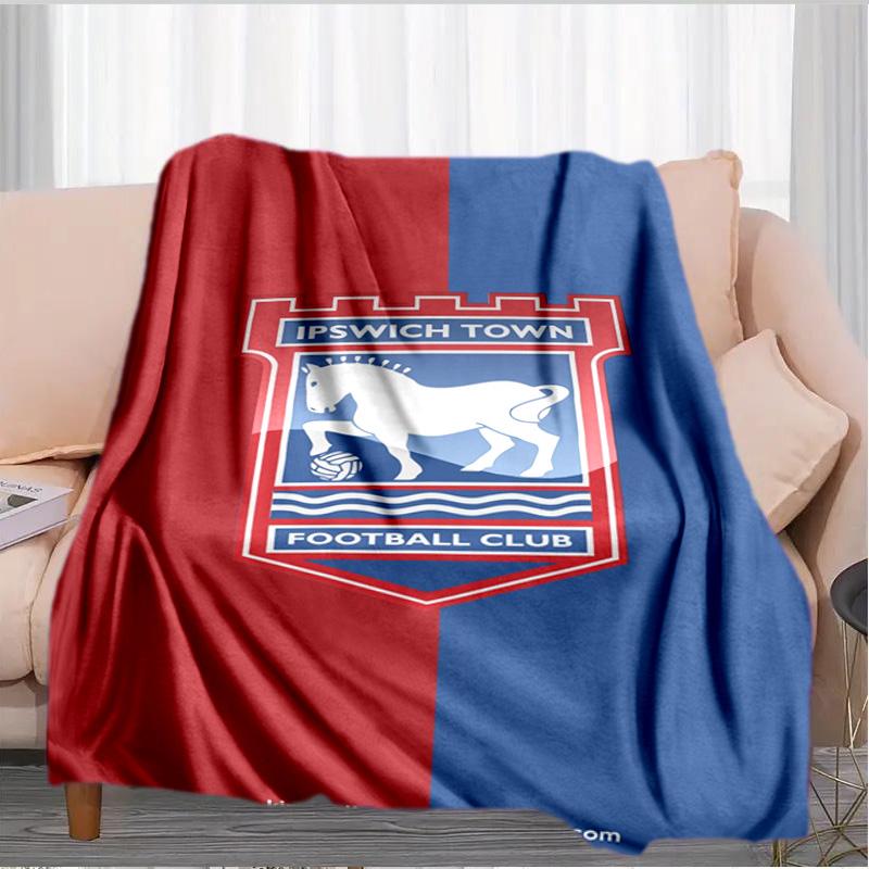 Town Football Club Crest Printed Throws Blanket Soft Flannel Blankets for Couch Bed Gifts for Men Women Picnic blanket Christmas gifts