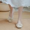 Fashion Elegant Party Shoes for Women With Bow Slip-on Shallow Breathable 2025 Trend High Quality Fashion Young Social Chic Woman Flats