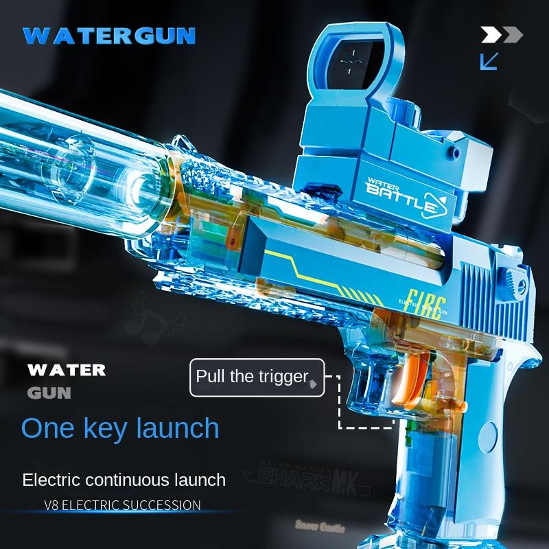 2025 Summer Electric Water Gun Water Gun Realistic LED Light Effects Children Toy Fully Automatic Continuous Shooting Water Gun